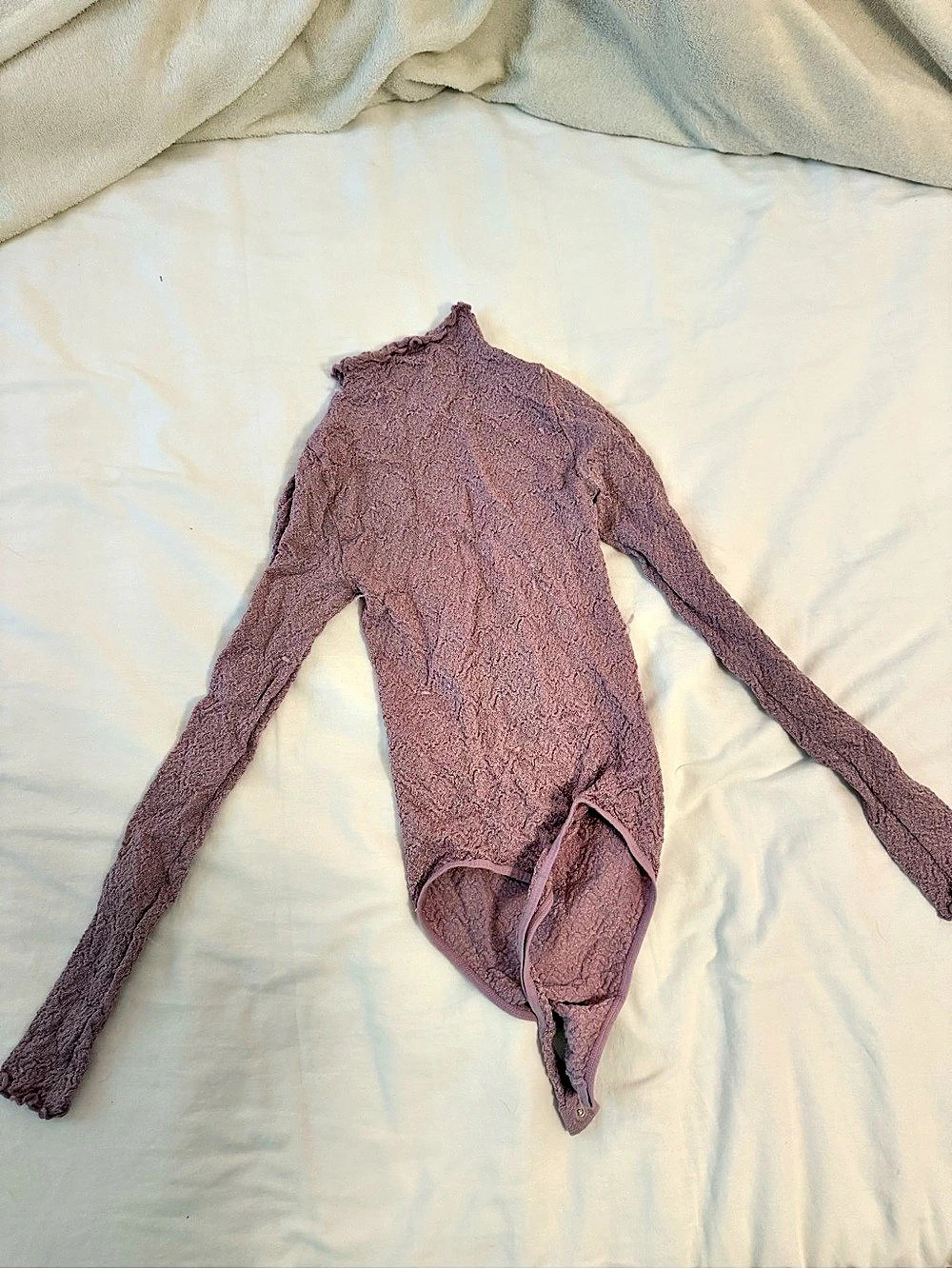 Free people  Purple Mock Neck Bodysuit